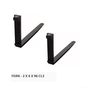 NEW CLASS III 3 8 FT FORKS 2" X 6" X 96" (PAIR) FORKLIFT FORK FOOT