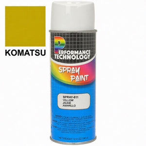 (QTY 3) Komatsu Forklift Spray Paint Yellow | 12oz