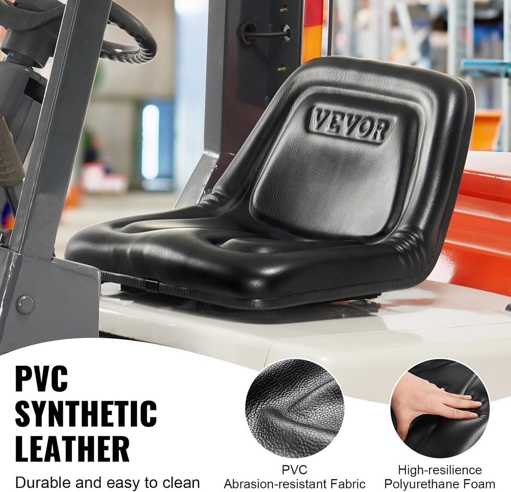Universal Tractor Seat for Lawn Mower with Micro Switch & Drainage Holes