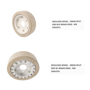 (2Front/2Rear) Skyjack 108020/108022,NM SMOOTH,MOULD ON TIRE(200x8)SJIII3219