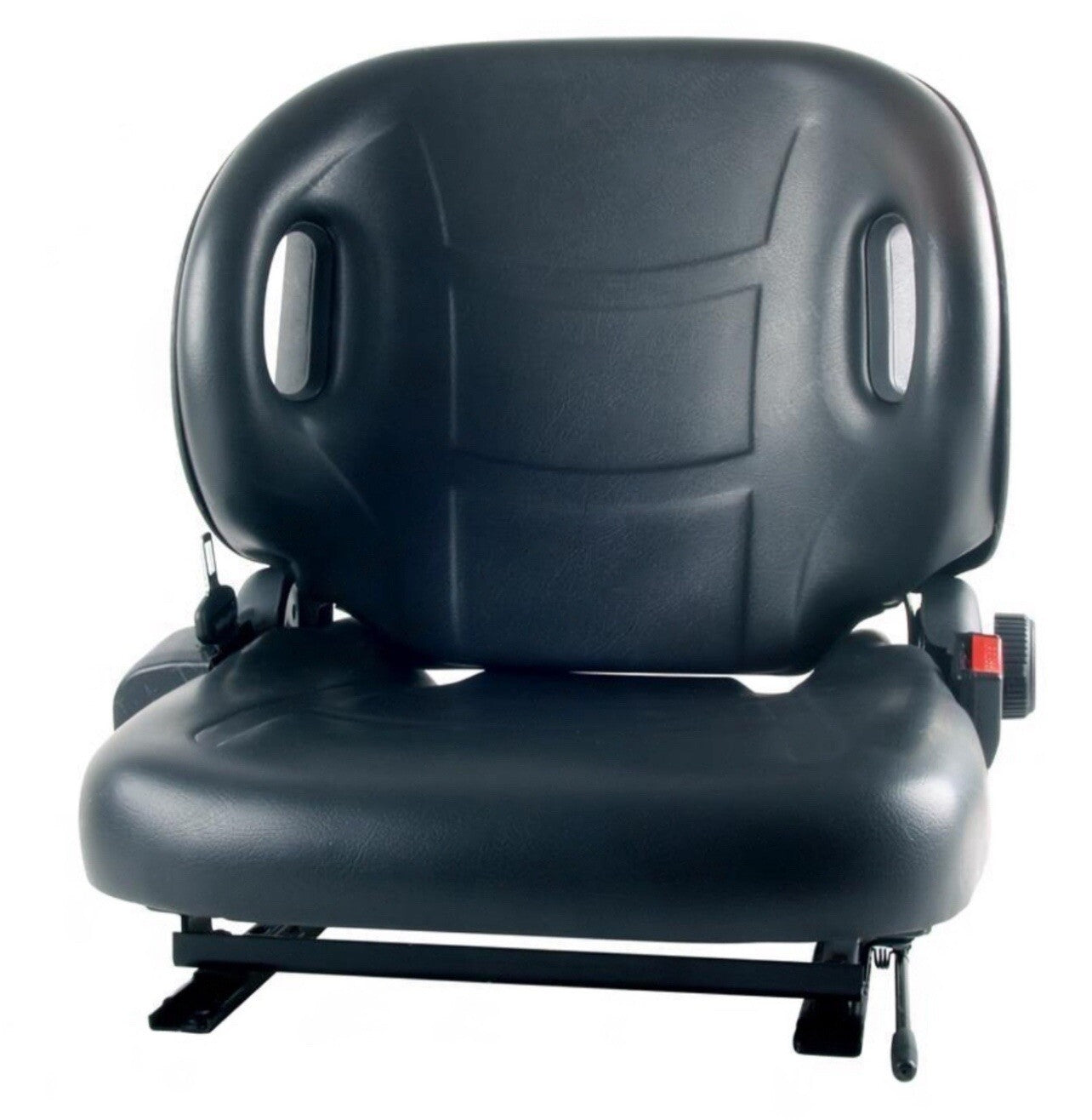 Toyota Forklift Vinyl Seat W/Switch for 7 & 8 Series | Black W/ Seat Belt