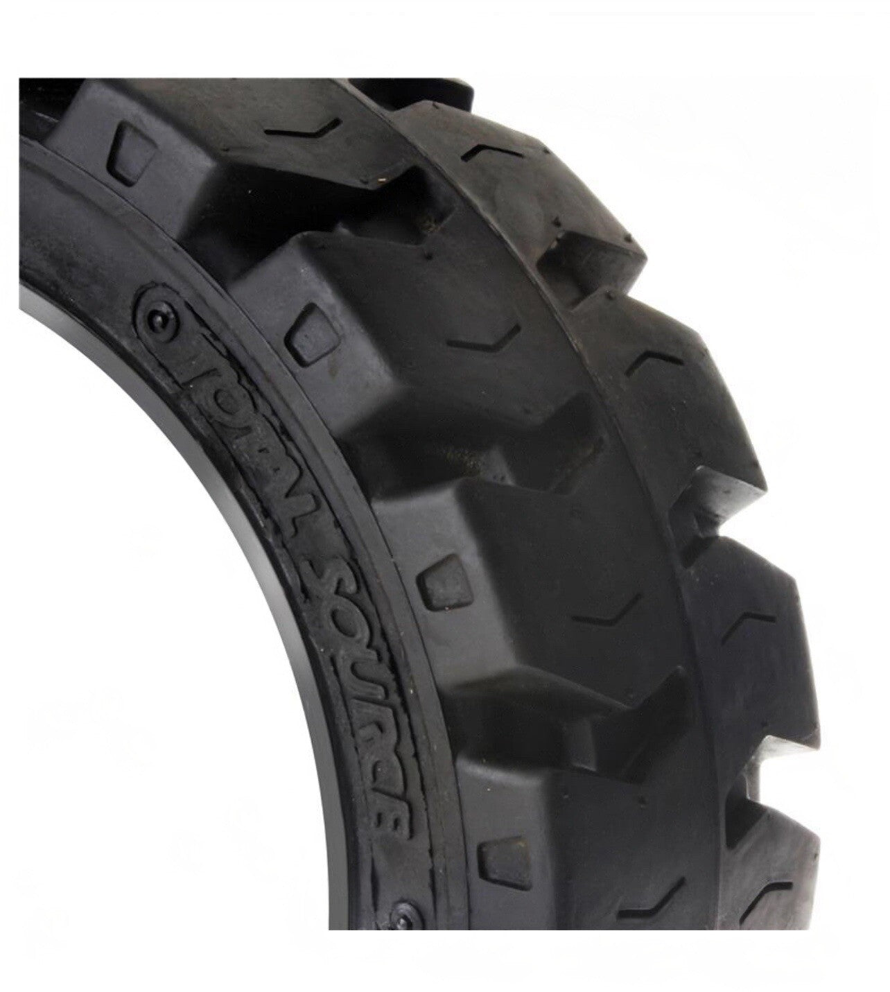 16x5x10-1/2 Forklift Tire Solid Press-On | Black Traction