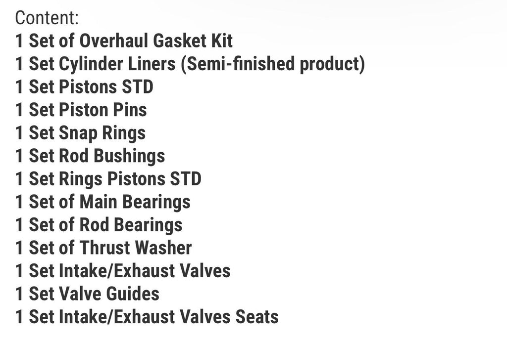 Forklift Overhaul Rebuild Kit for Nissan K21 Engine