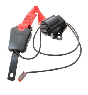 NEW HYSTER FORKLIFT SEAT RETRACTABLE RED W/ SWITCH BELT 4053079
