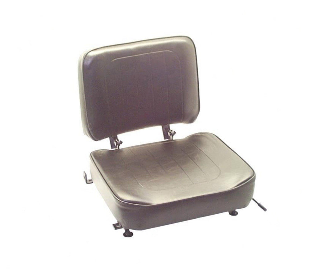 NEW UNIVERSAL FOLDING VINYL FORKLIFT SEAT FITS CLARK CAT HYSTER YALE TOYOTA