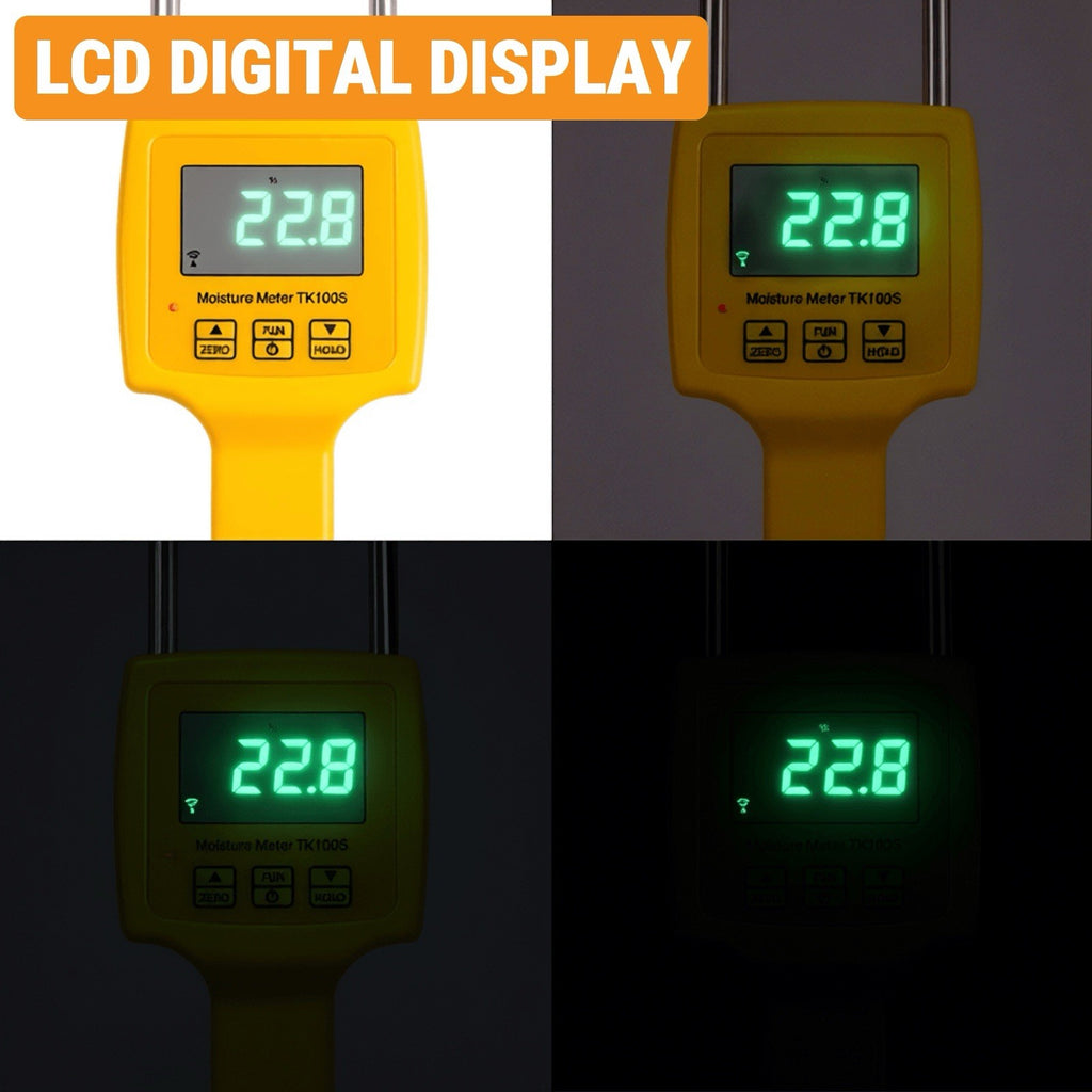 Digital Moisture Meter Portable Grain TK100S for Corn Wheat Rice Bean Wheat