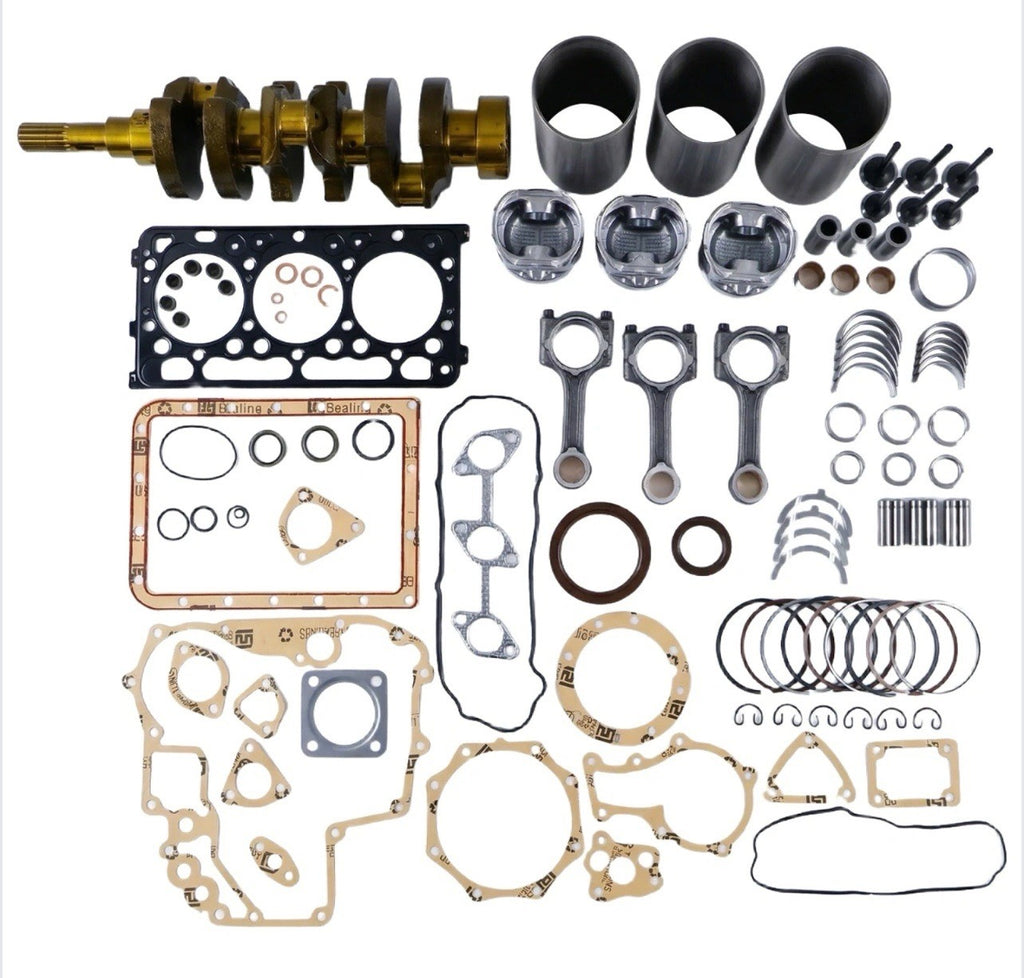 Kubota D902 Engine Overhaul Rebuild Kit w/ Crankshaft & 3 Rods