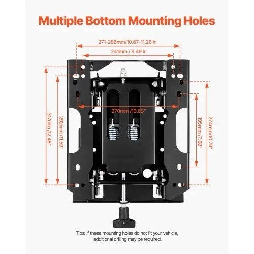 Seat Suspension Kit Universal for Lawn Mower Skid Steer Forklift Tractor