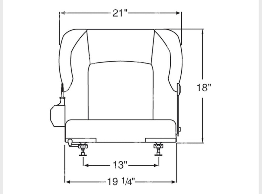 Universal Forklift Seat Vinyl Black | Fits All Models | 3200