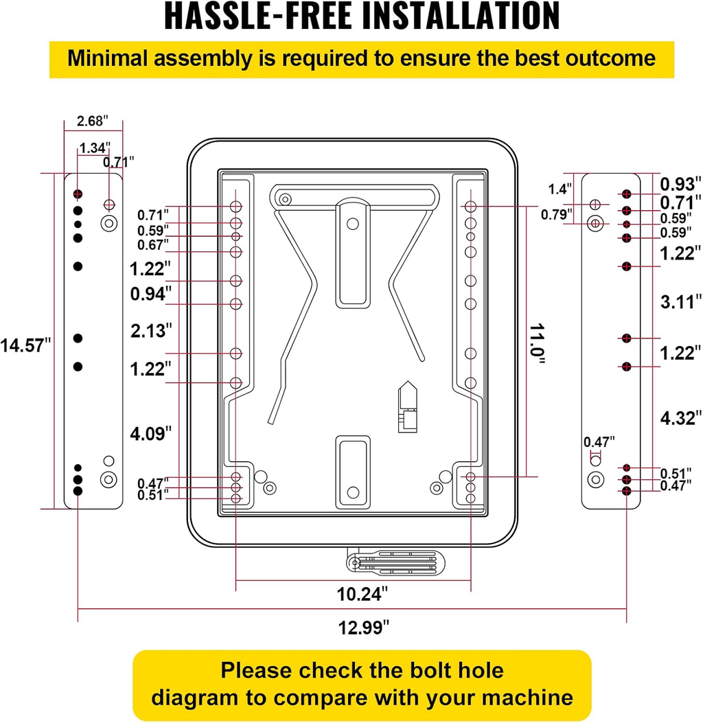 Forklift Seat w/ Slide Rails, Foldable for Tractor Forklift Excavator Skid Steer