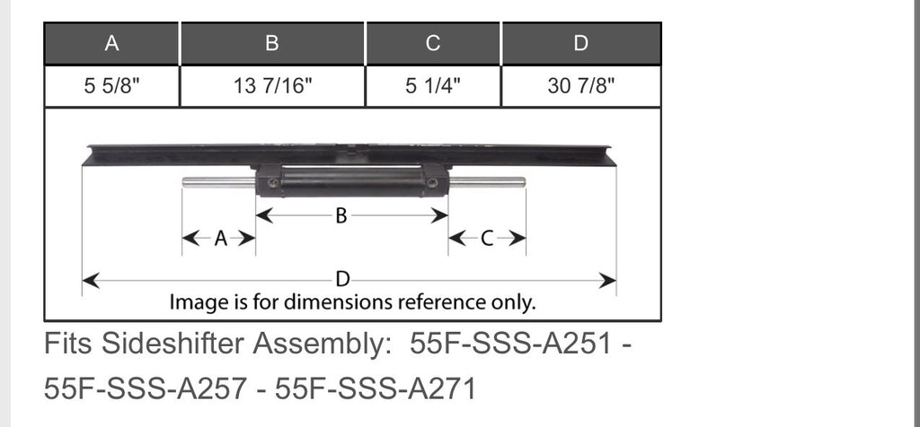 Forklift Sideshift Cylinder 6025684 | Fits Cascade 55F-SSS-A251 A257 A271