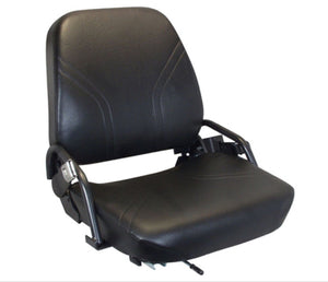 Universal Forklift Seat Vinyl Black W/Hip Restraints | Fits All Models | 2300