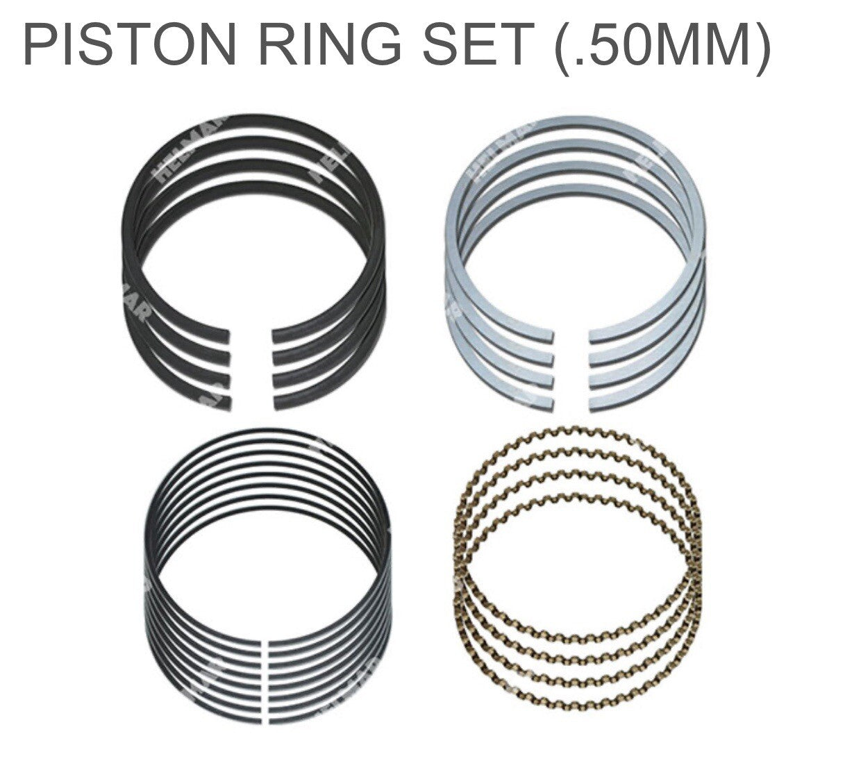 (SET OF 4) Toyota Forklift 4y Engine Piston & Pin W/Ring Set | .50MM