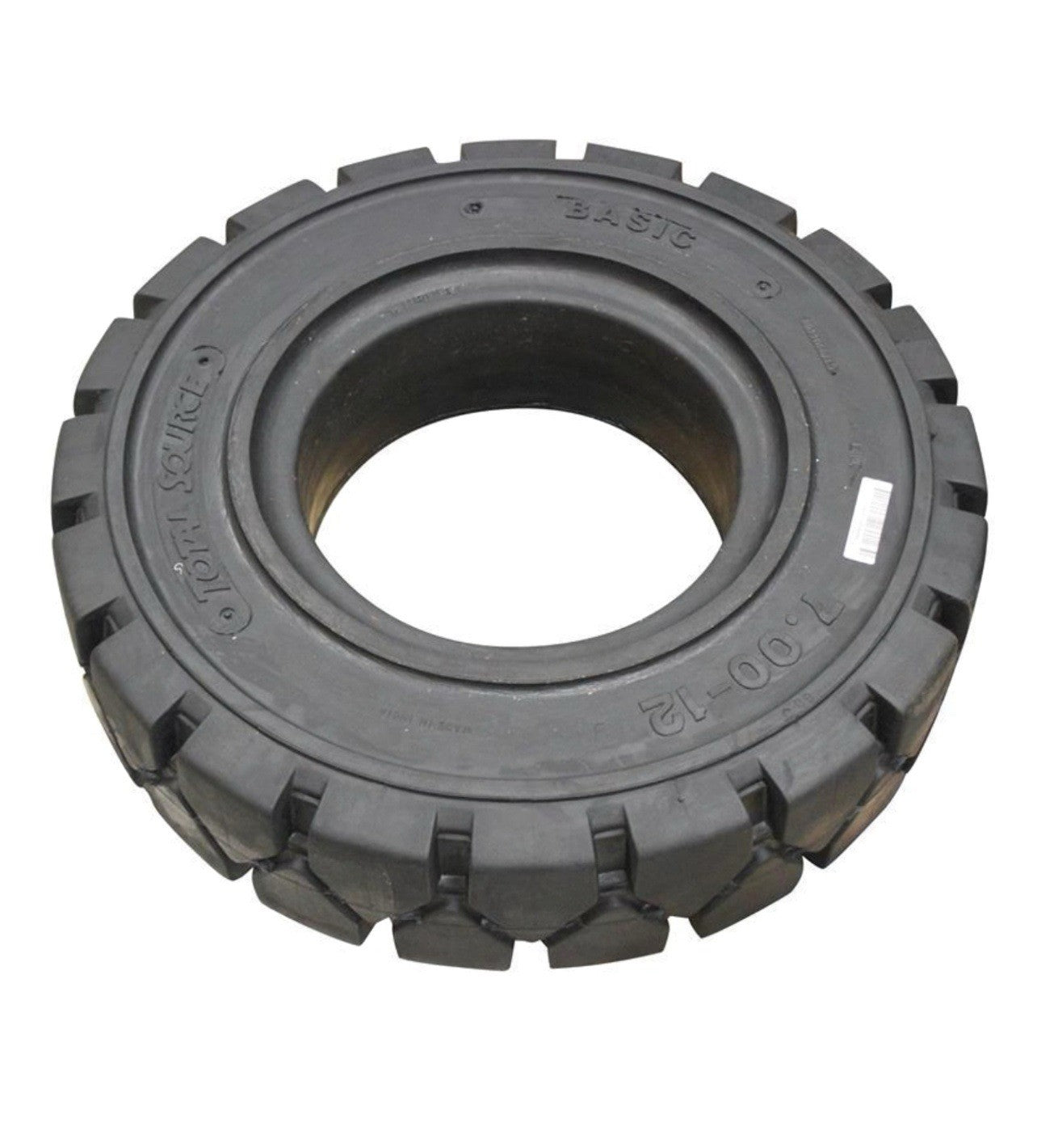 (SET OF 2) Forklift Tire Solid Pneumatic 7.00-12 (5IN RIM) | Black Traction
