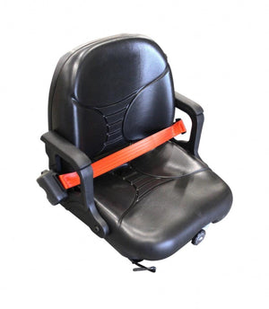 87000-FW61J-UCA | NISSAN FORKLIFT SEAT - VINYL SUSPENSION W/SEAT BELT BLACK