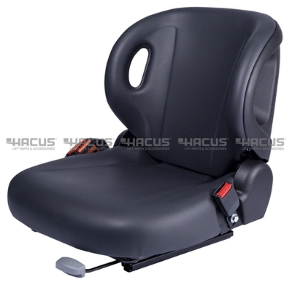 Toyota Forklift Vinyl Seat Non-Suspension Replacement | Heavy-Duty Black