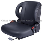 Toyota Forklift Vinyl Seat Non-Suspension Replacement | Heavy-Duty Black