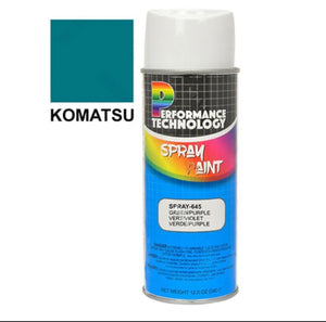 KOMATSU FORKLIFT SPRAY PAINT TOUCH GREEN- BLUE 12 0Z (SET OF 2)