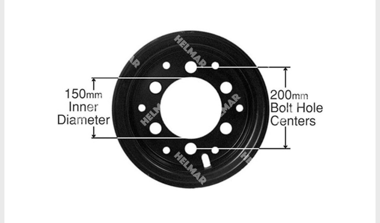 Universal Forklift Steel Rim Split Wheel 700-12 | Tire Size 6 Bolt R700-2