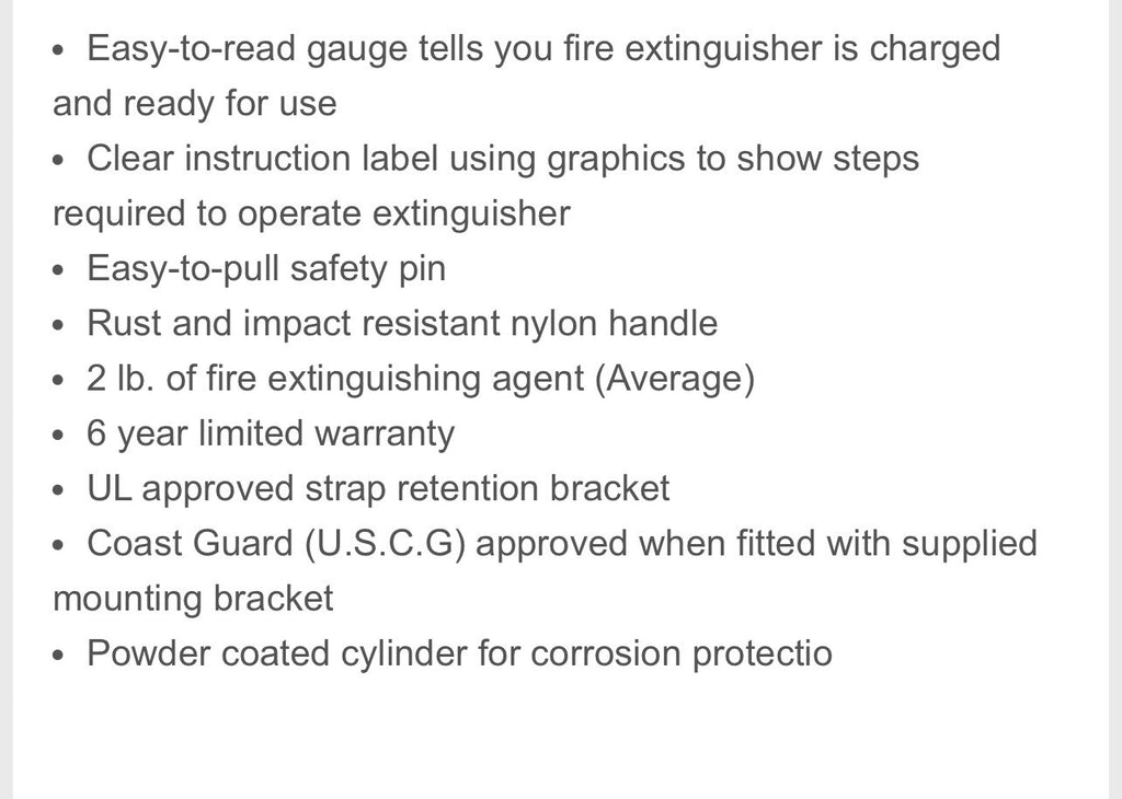 Fire Extinguisher For All Makes And Models | UL Rated 5B:C