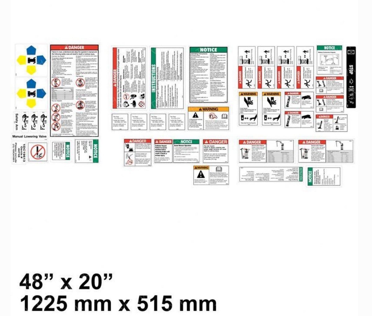 Genie 44748 DECAL KIT - SAFETY | GS1530, GS1930 + (2) 72973GT