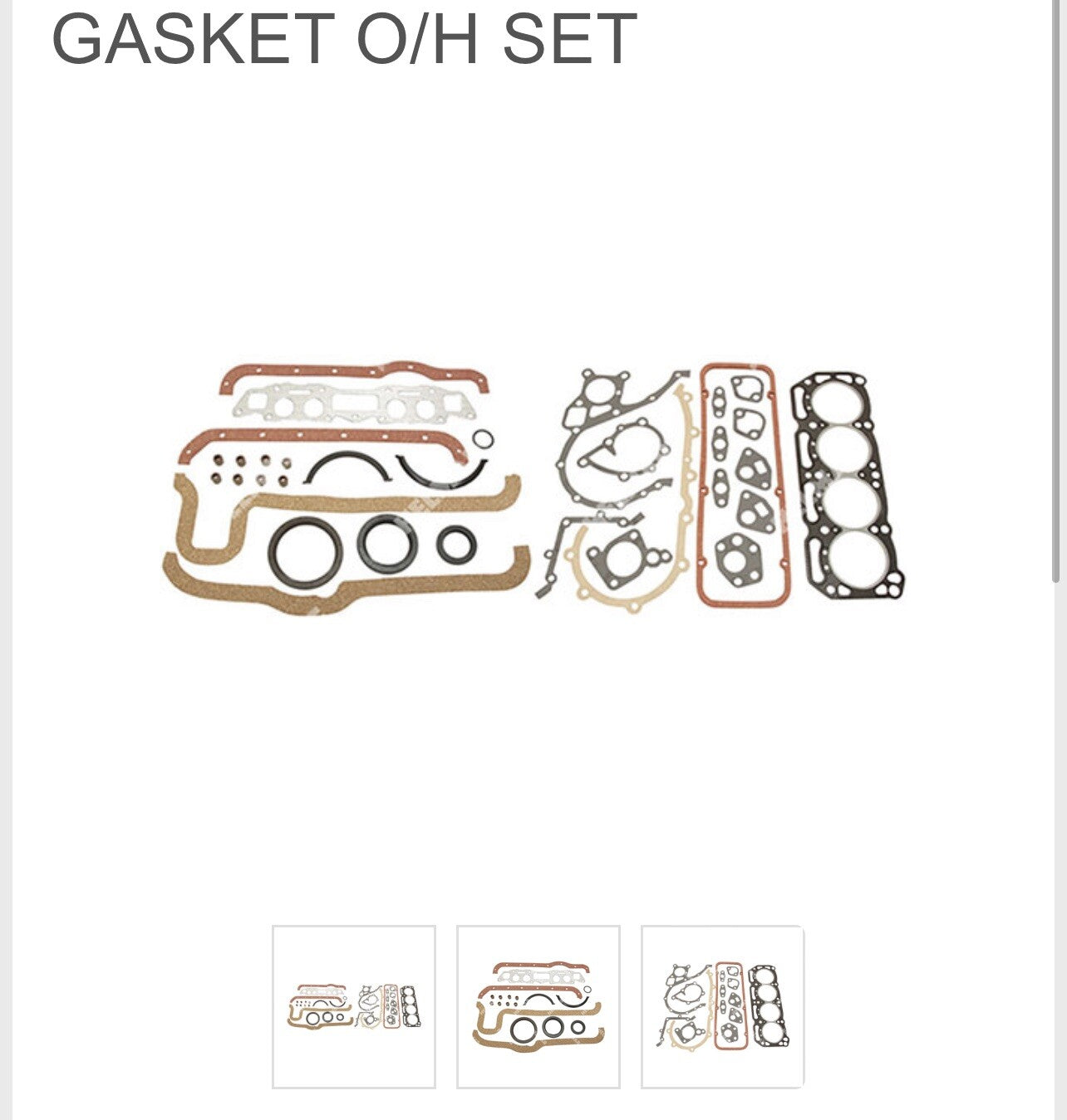 10101-05H25 Forklift Overhaul Gasket Set For Nissan A15 Engine