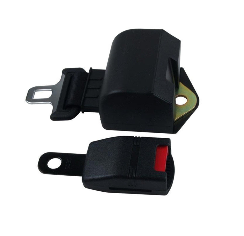 Black Retractable 2-Point Seat Belt FMVSS Certified | Forklift Material Handling