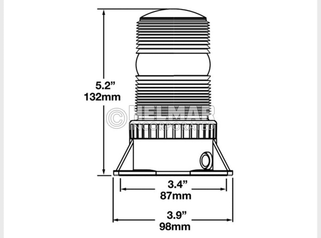 56670-22750-71 Strobe Light Amber Color 12-80 Volts for Toyota Forklift