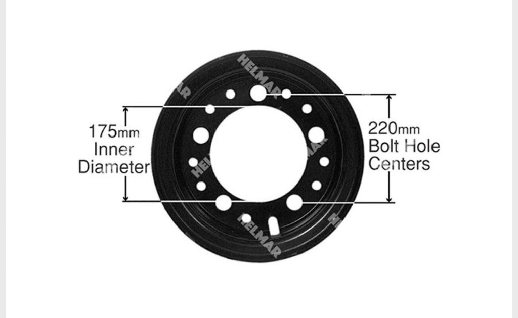 Universal Forklift Steel Rim Split Wheel 700-12 | Tire Size 5 Bolt R700-4