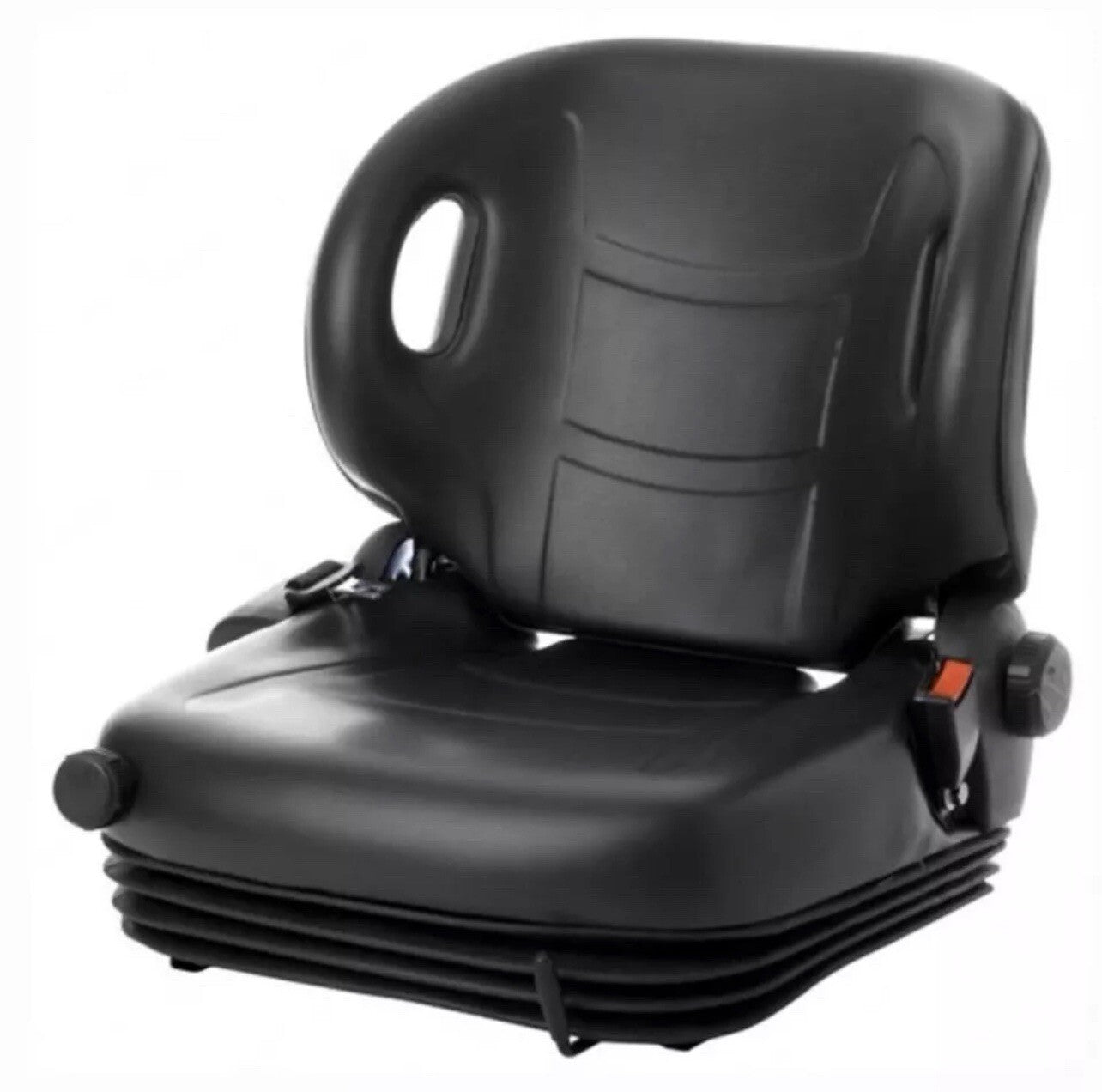 Molded Toyota Forklift Suspension Seat w/ Hi-Viz Seat Belt, Switches, Free Ship
