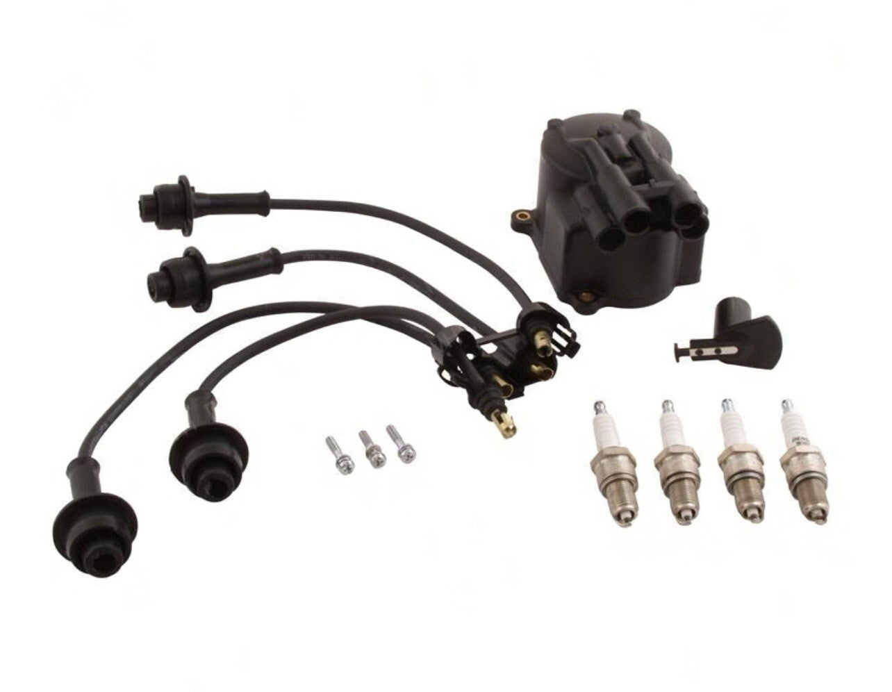 4Y ENGINE IGNITION TUNE UP KIT TOYOTA FORKLIFT ROTOR DISTRIBUTOR CAP WIRE PLUGS