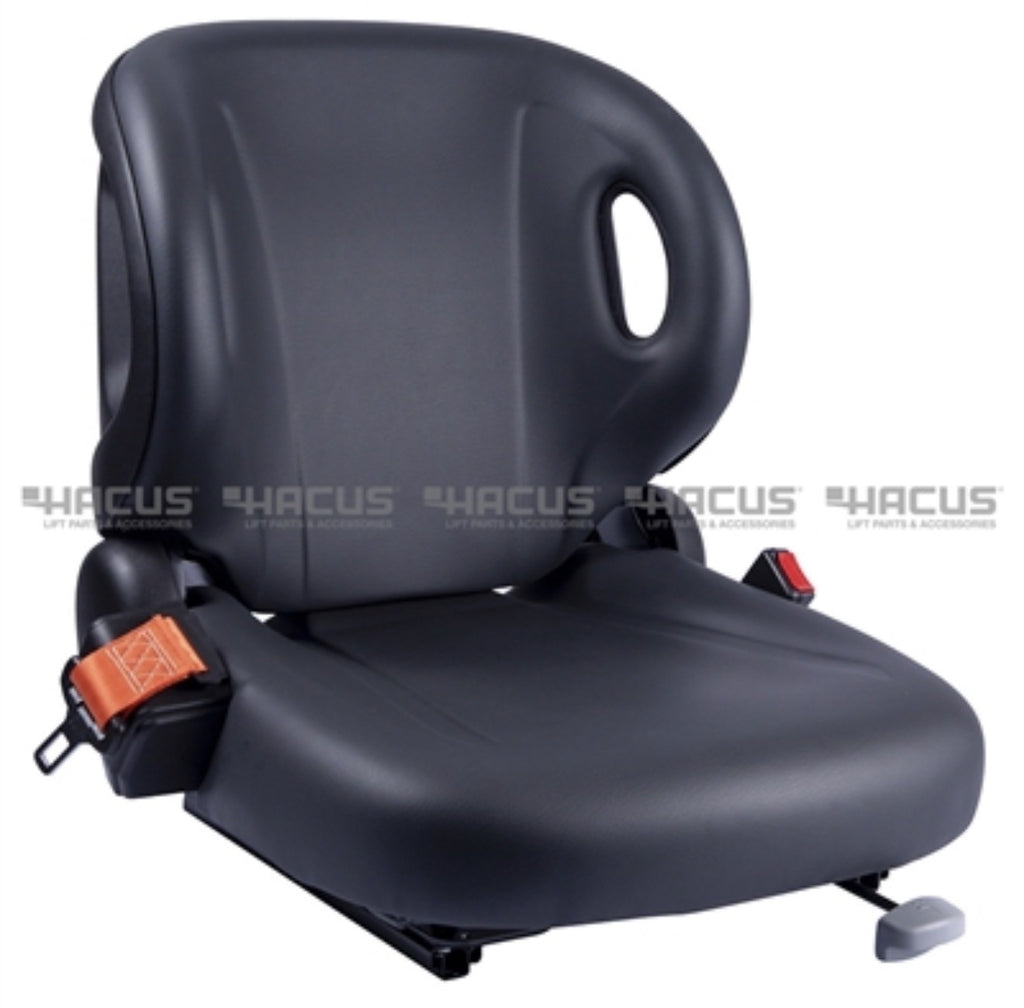 Toyota Forklift Vinyl Seat Non-Suspension Replacement | Heavy-Duty Black