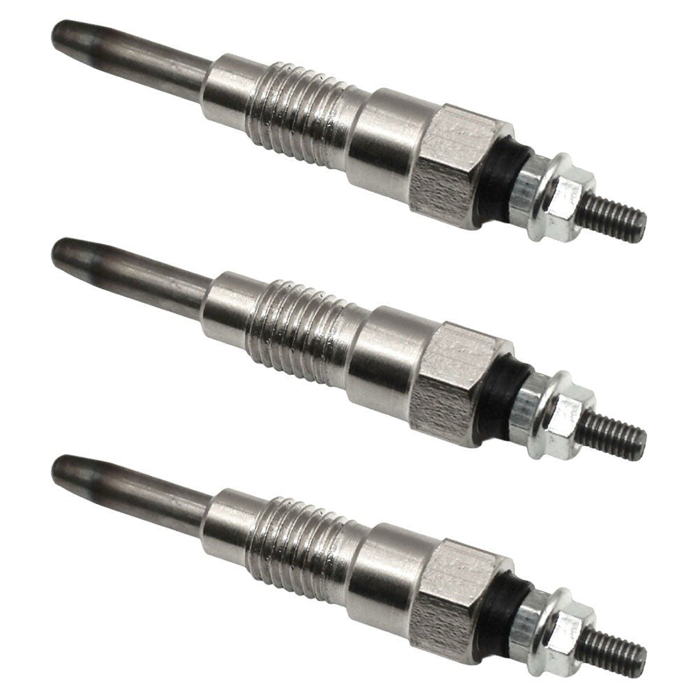 Set of Three (3) Glow Plugs Fits Kubota 15521-65510 KH-8 B5200 B7001 B7100 L8200