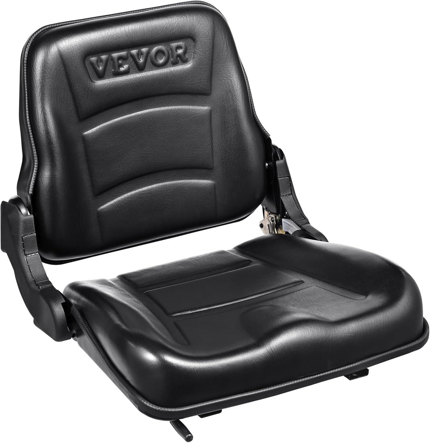 Universal Forklift Seat, Fold down Tractor Seat with Adjustable Angle Back