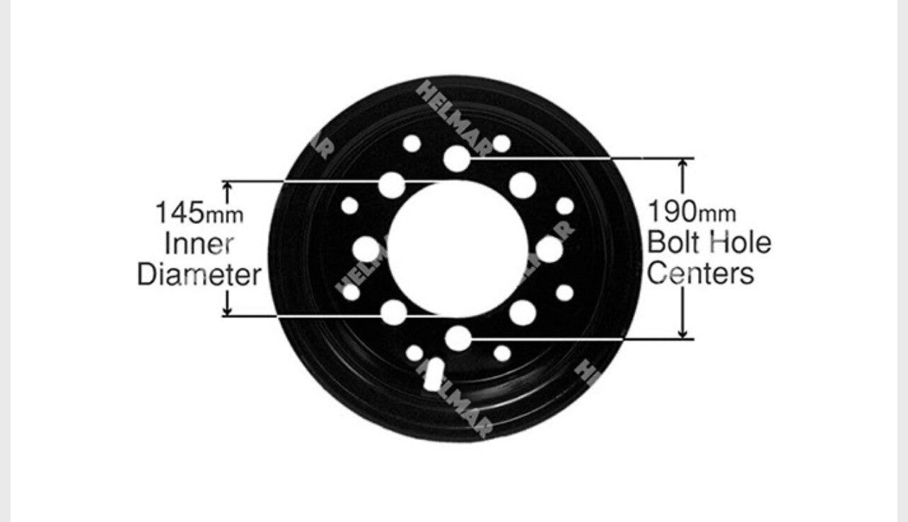 Universal Forklift Steel Rim Split Wheel 700-12 Tire Size | 8 Bolt R700-1