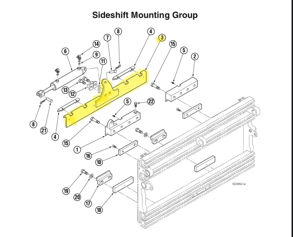 6081564 Anchor Bracket For Cascade Single-Double Pallet Handler 25G