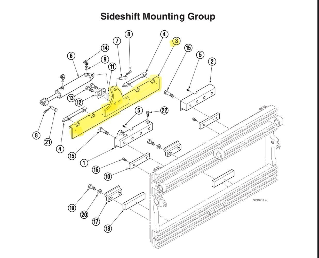 6081564 Anchor Bracket For Cascade Single-Double Pallet Handler 25G