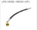 Universal Forklift LPG Hose / Rego assembly 18" Fitting & Connector