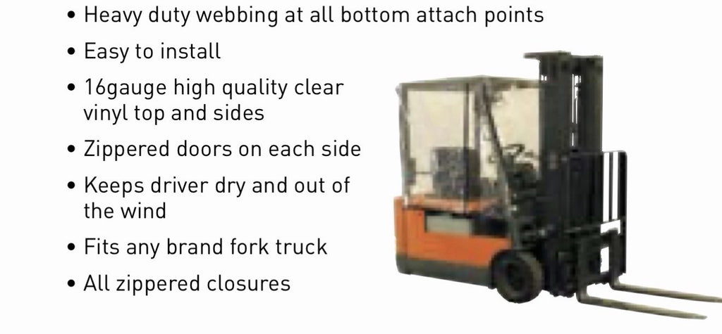 Universal Forklift Cover Overhead Guard | L Fits 6,000-12,000 LBS Lift 45"X43"