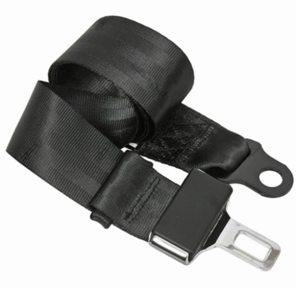 Universal Forklift Seat Belt 110” Black Lap Belt | Replacement Safety Belt