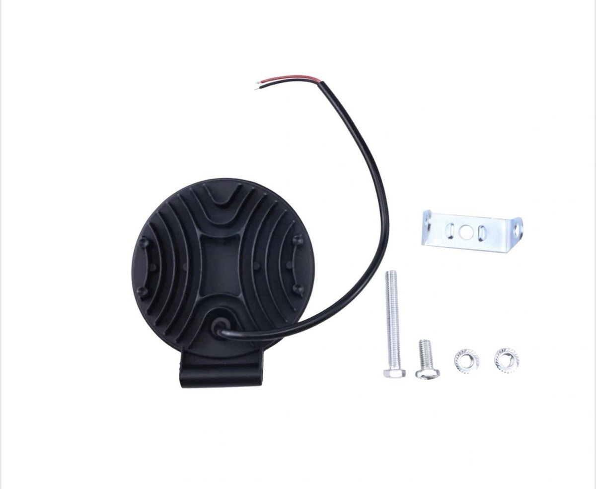 12-80V 27W Round LED Headlight for Forklift | 9 LED | Universal Work Light
