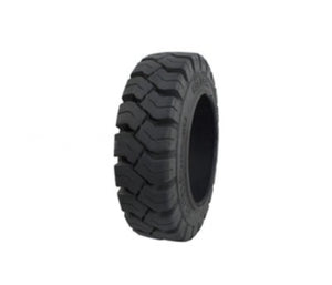 Set of 2 Forklift Tires 14x4.5x8 Black Traction Press-On Industrial Wheels