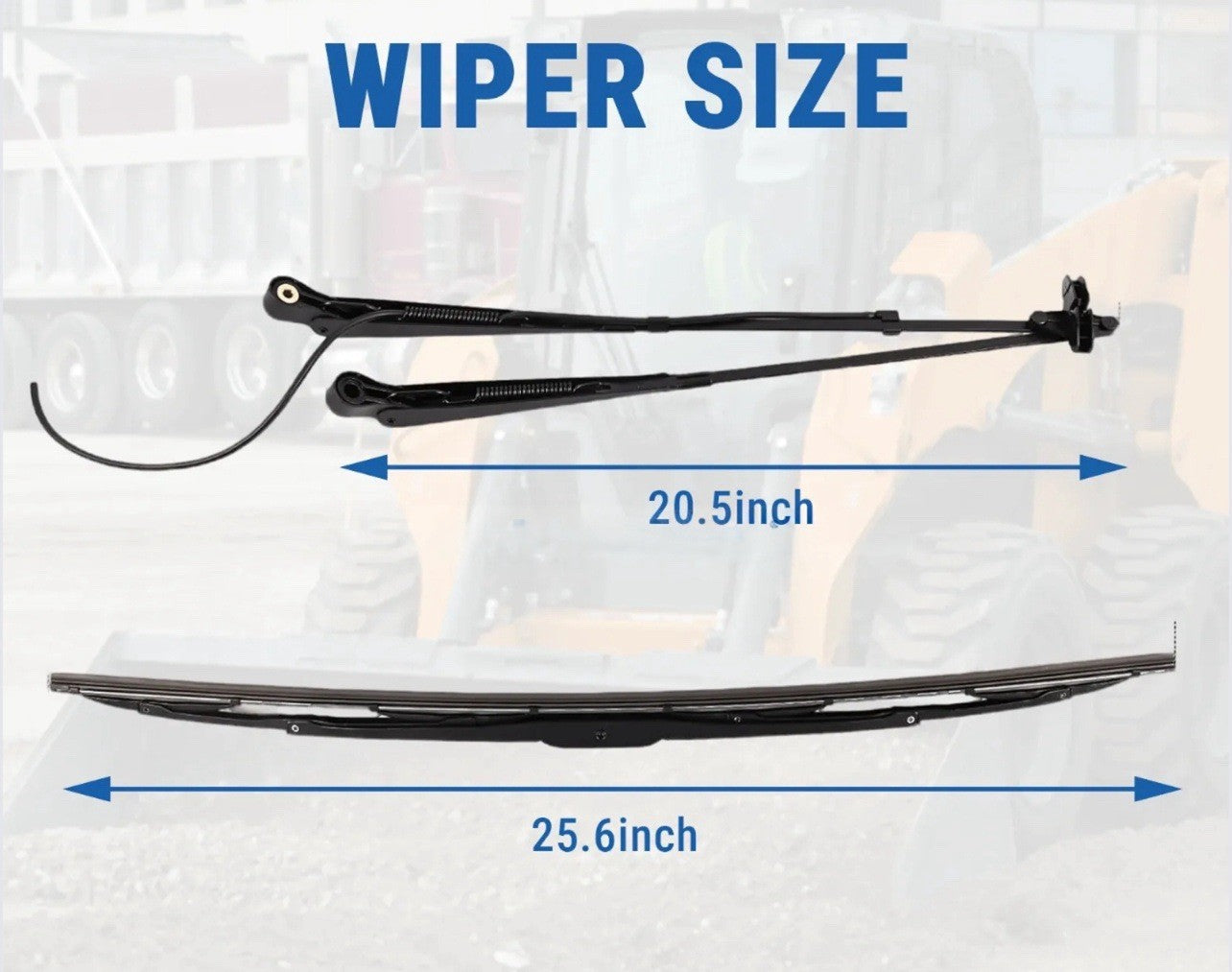 Wiper Arm Blade Kit 47778552 47405956 for CASE Compact Track & Skid Steer Loader