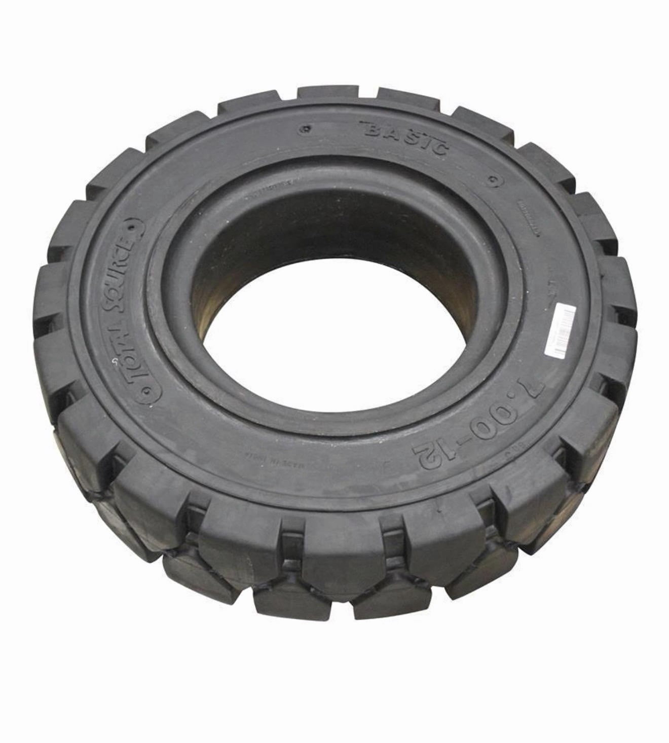2PK Solid Flat Proof Forklift Tires 7.00-12 7.00x12 700x12