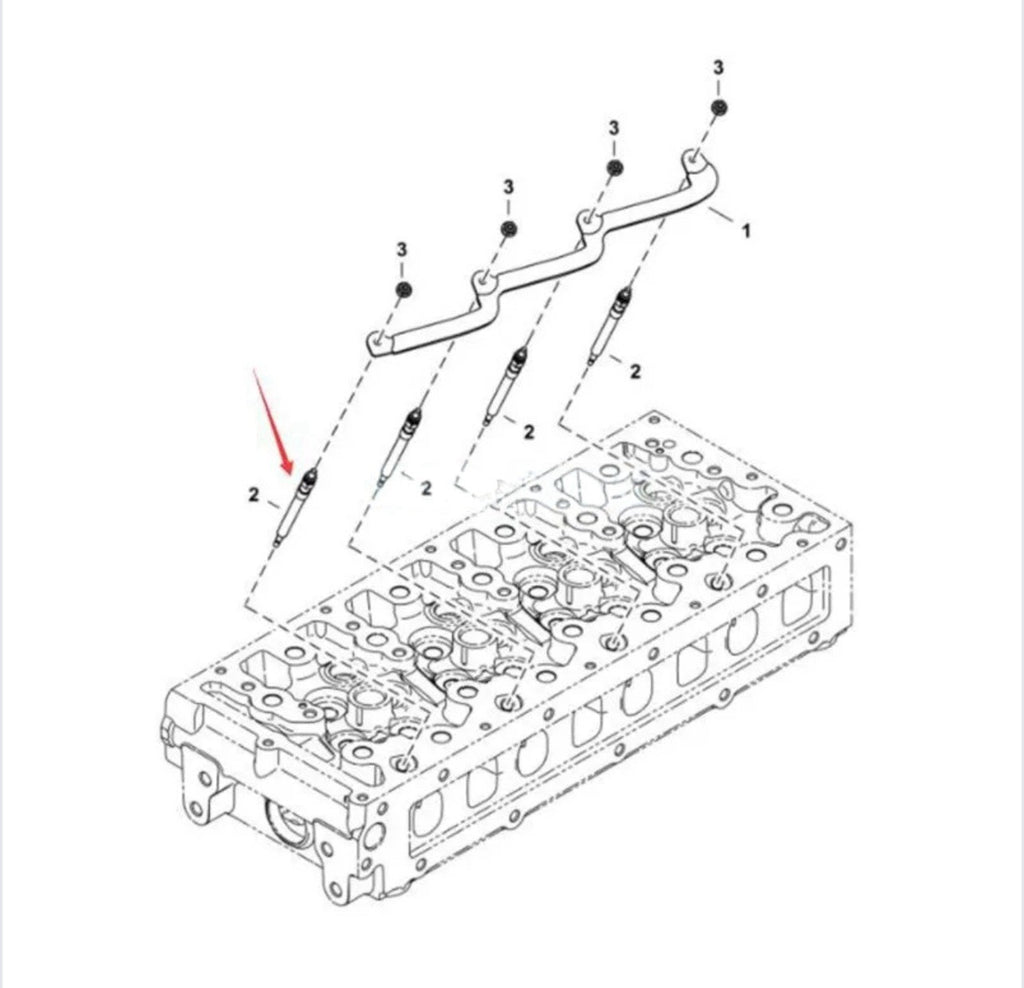 4 Glow Plugs 7030400 0100276034 for Doosan Engine D18 D24 Bobcat Loader S510 S53