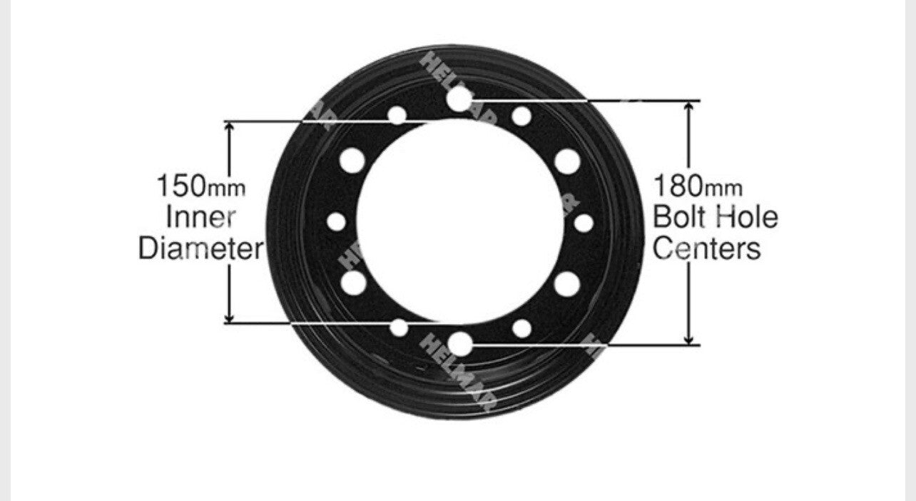 44209-22002-71 Steel Rim for Toyota Forklift Tire Size 600-9 7FGU25