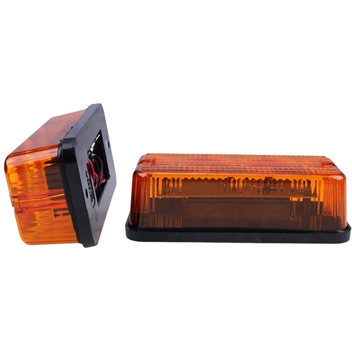 Case IH 92185C1 LED Amber Warning Light 2-Piece Set | 12-24V | New Aftermarket