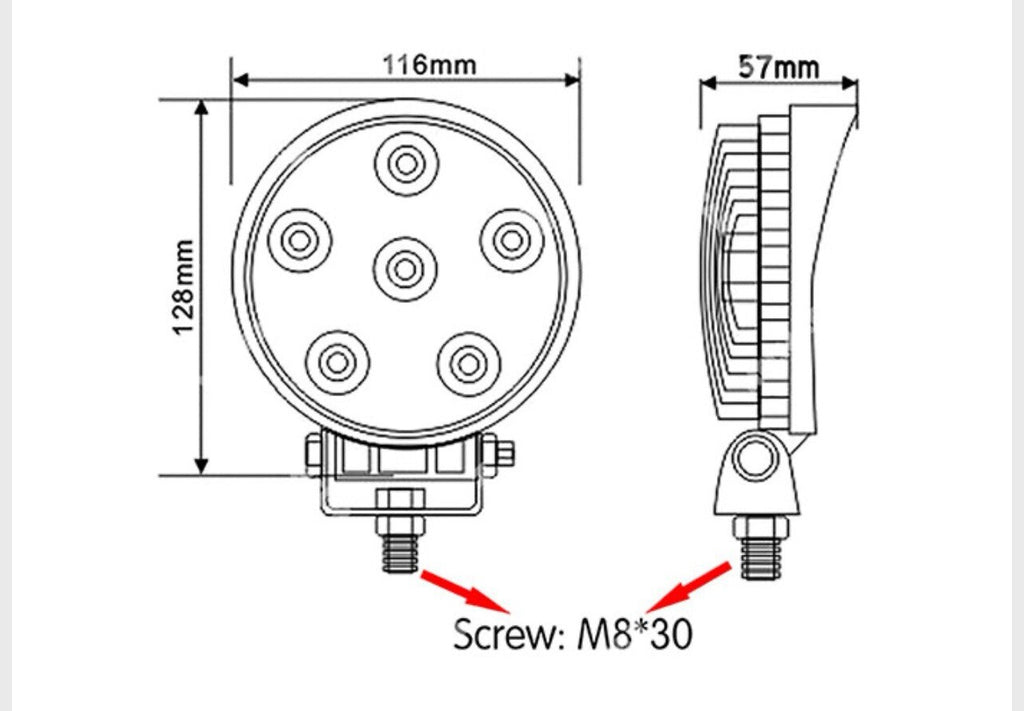 (SET OF 2) 12 TO 80 VOLTS LED WORK LIGHT FORKLIFTS | UNIVERSAL 805