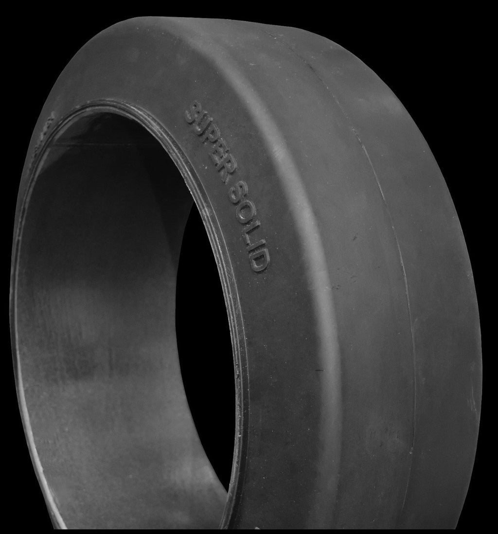 (QTY 2) Forklift Tire 13.5X6.5X8 Press On | Black Smooth