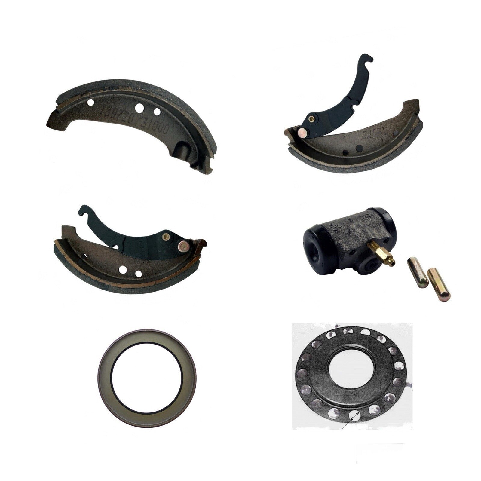 Brake Shoe Kit For Hyster H135XL-H155XL Model | Shoes, Wheel cyl & Hub Seals